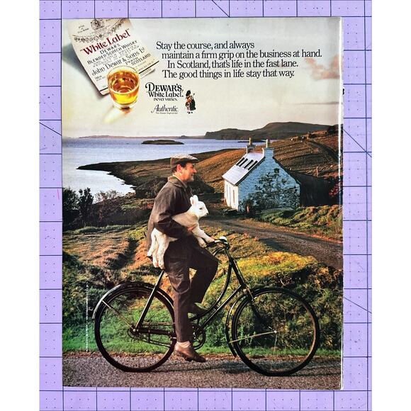 1989 Dewars White Label: Stay the Course and Always Maintain Vintage Print Ad - Picture 1 of 1